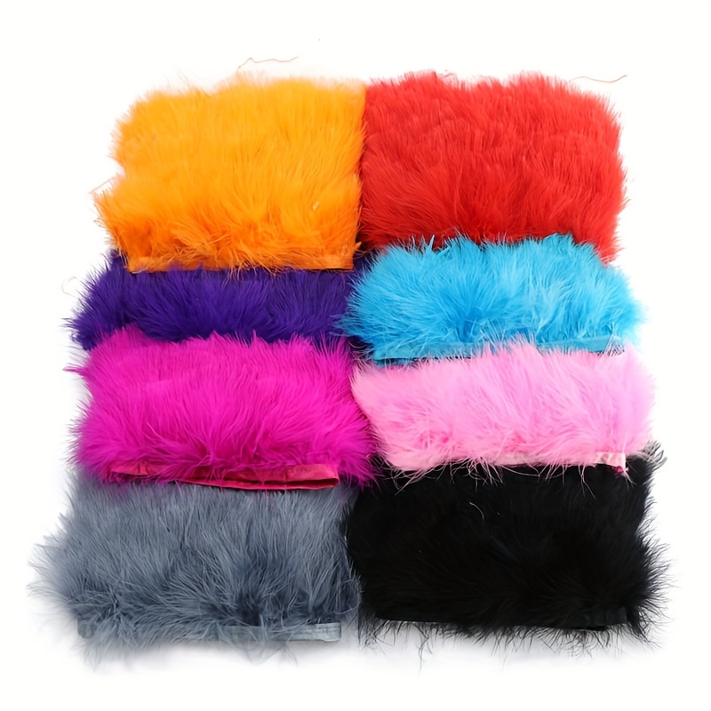 Fringe Ribbon Sewing - Pluizige kalkoenveren trim franje lint 8-10cm