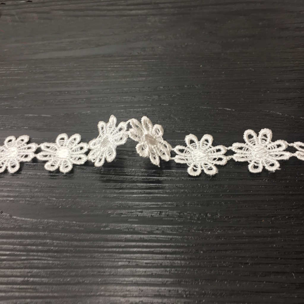 Lace Ribbon Trim - Leuke holle bloemen kledingstuk kant stof