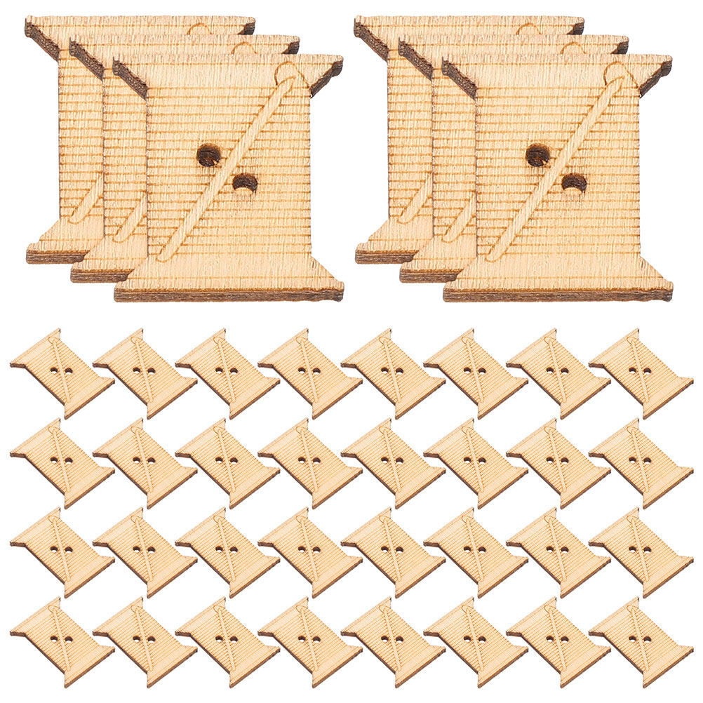 Embroidery Craft - 100 stuks houten borduurgaren spoeltjes draadwikkelkaarten