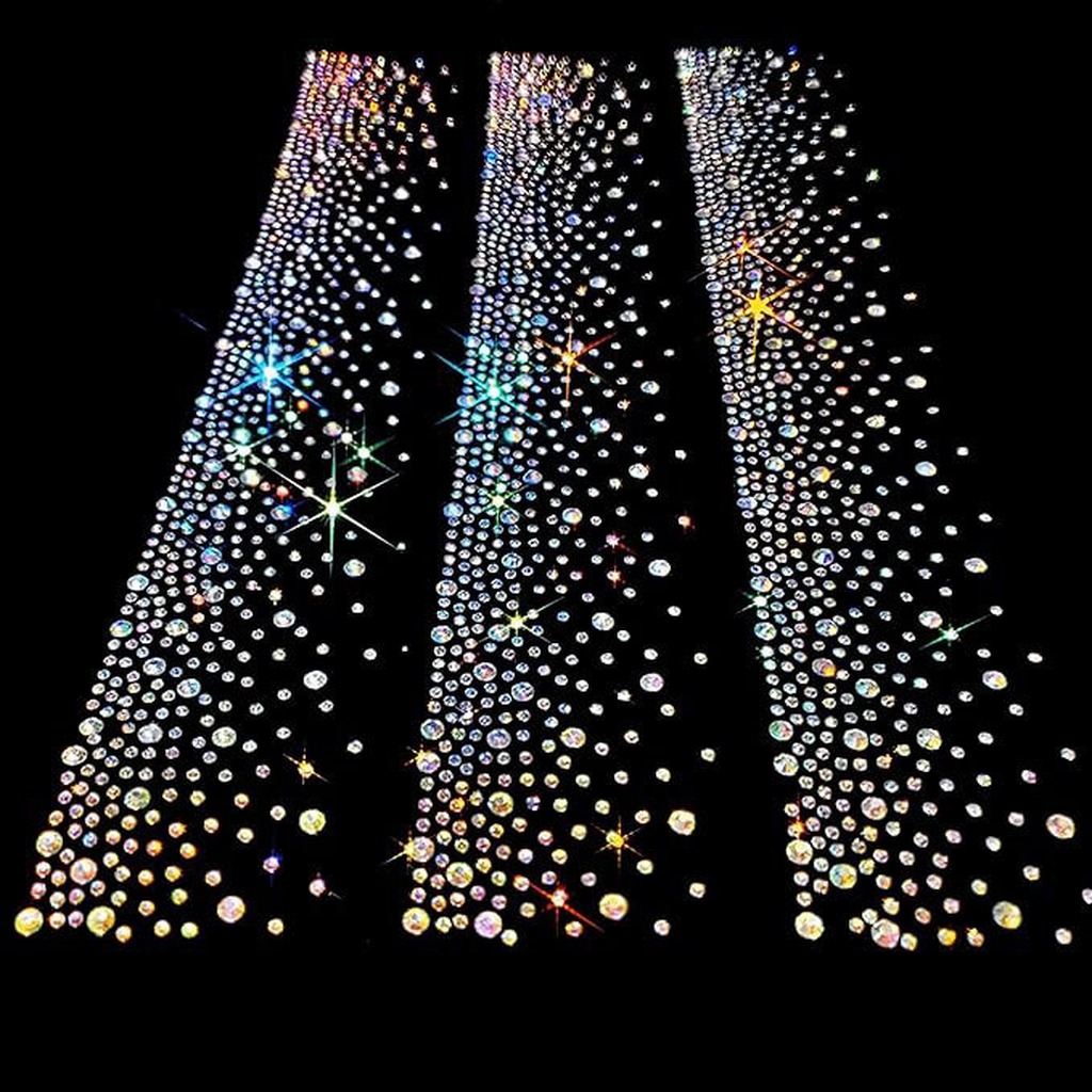 Hotfix Rhinestone Sheet - Opstrijkbaar strass-sticker van gemiddelde grootte, opstrijkbaar