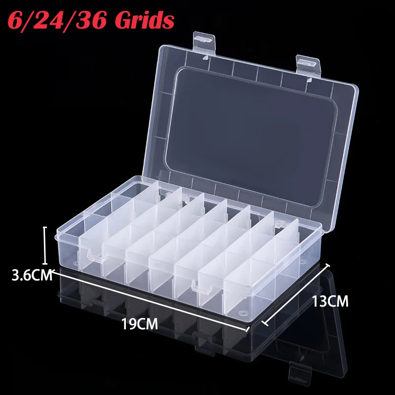 Craft Embellishment Storage - 6/24/36 Grids Plastic Opbergdoos DIY Stitch