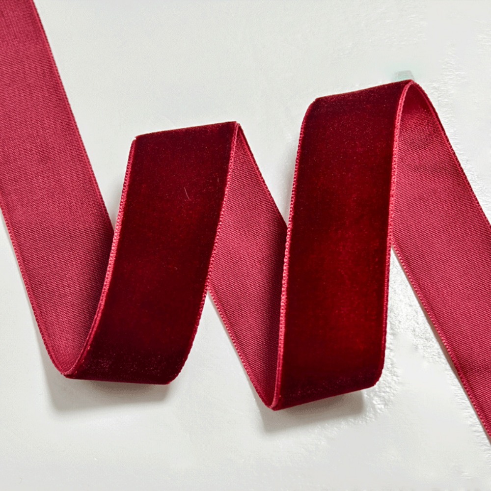 Velvet Ribbon Roll - 5 yards/rol fluwelen lint DIY 6/10/15/20/25/40mm