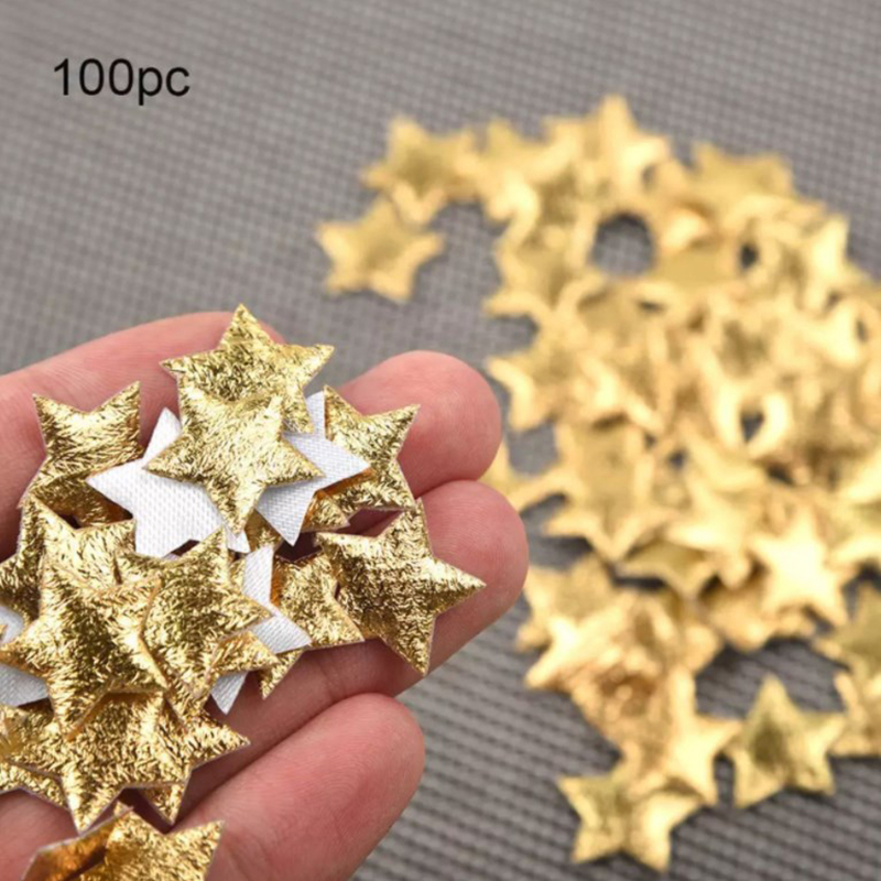 Christmas Craft Embellishment - 100 Stuks Goud/Zilveren Sterren Voor Christmas