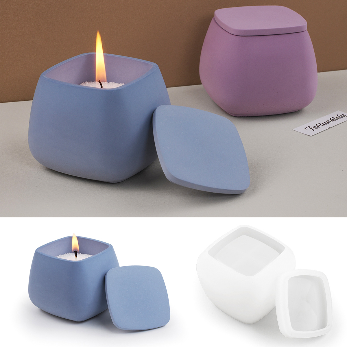 Vierkante Kaars Pot Siliconen  - Craft Embellishment Storage recensie en prijs