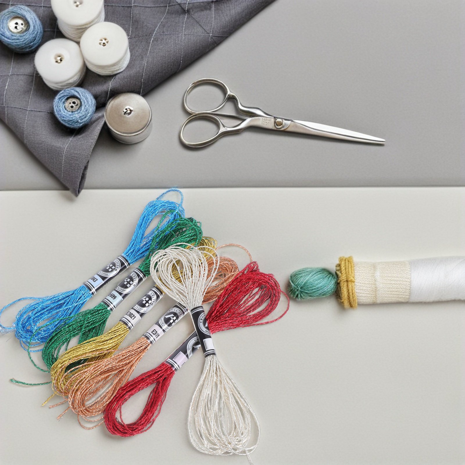6 stuks luxe metallic borduurg - Embroidery Craft recensie en prijs