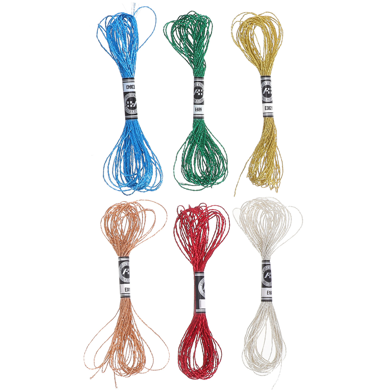 6 stuks luxe metallic borduurg - Embroidery Craft recensie en prijs