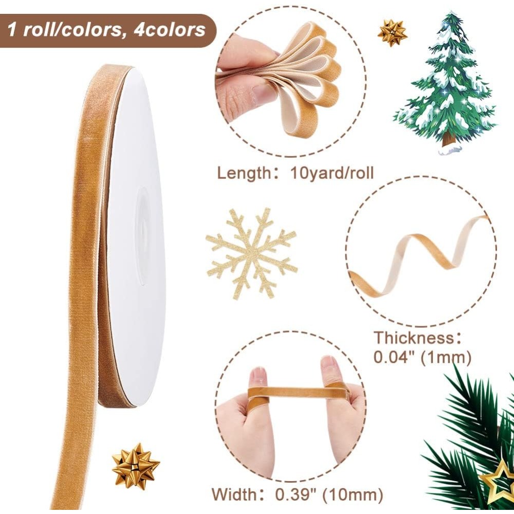 4 rollen 4 kleuren enkelzijdig - Velvet Ribbon Roll recensie en prijs