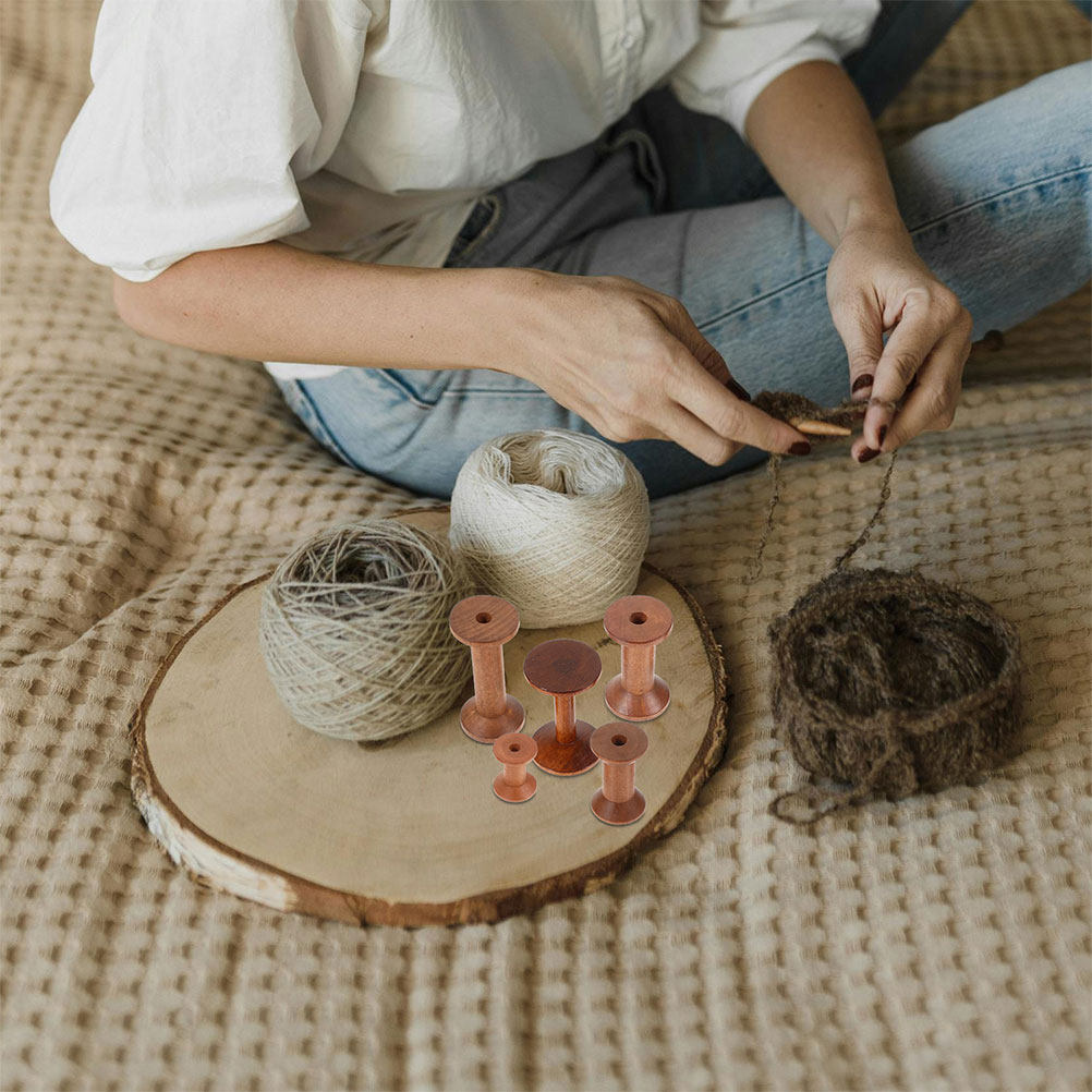 7-delige houten spoelset, ruim - Embroidery Craft recensie en prijs