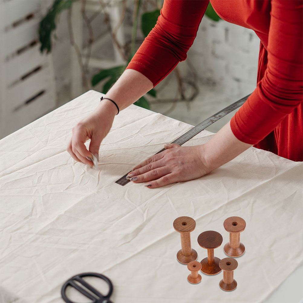 7-delige houten spoelset, ruim - Embroidery Craft recensie en prijs