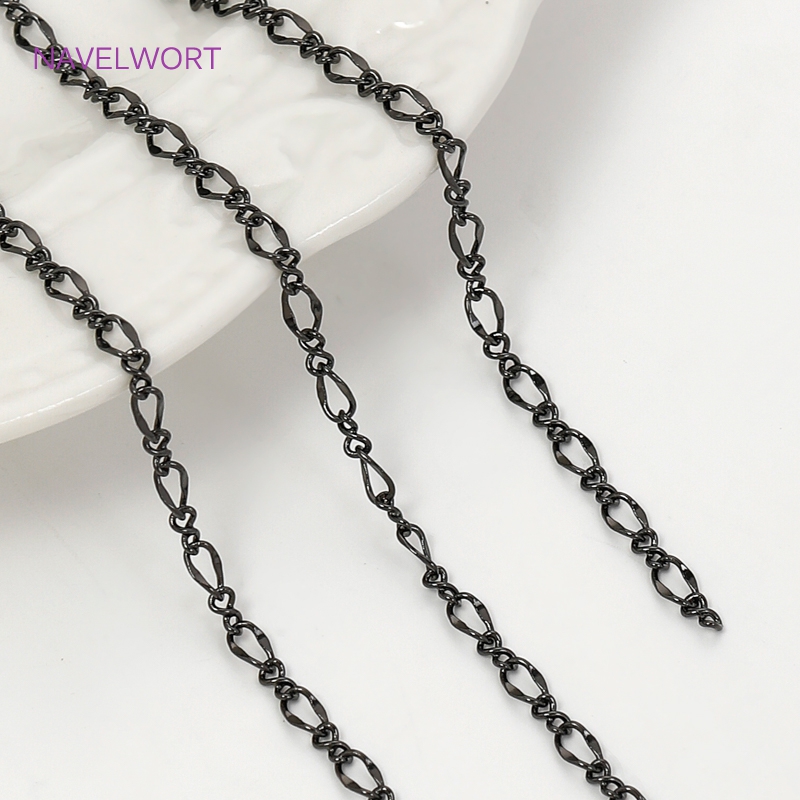 Zwarte kleur ovale dunne ketti - Embroidery Craft recensie en prijs