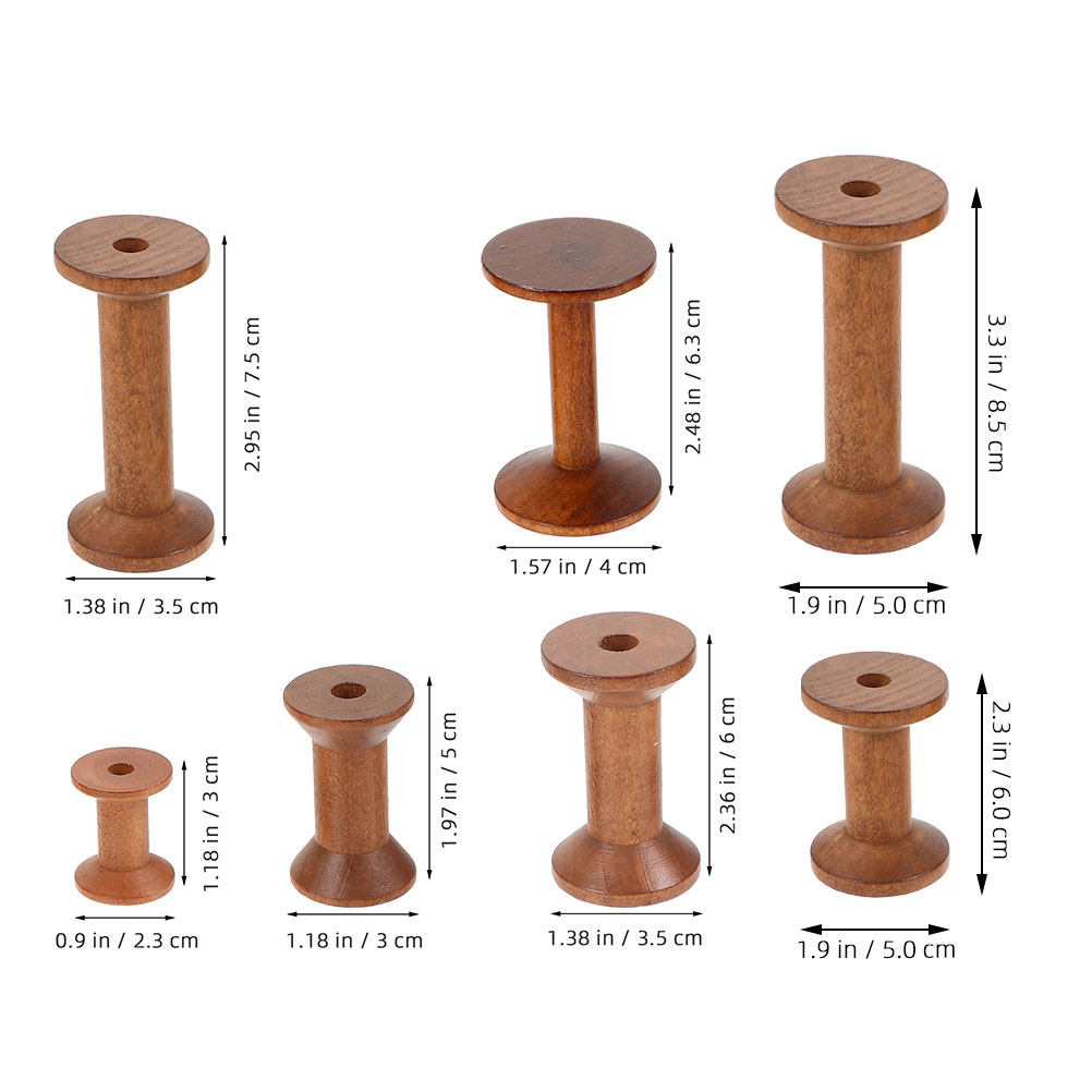 7-delige houten draadspoelen,  - Embroidery Craft recensie en prijs