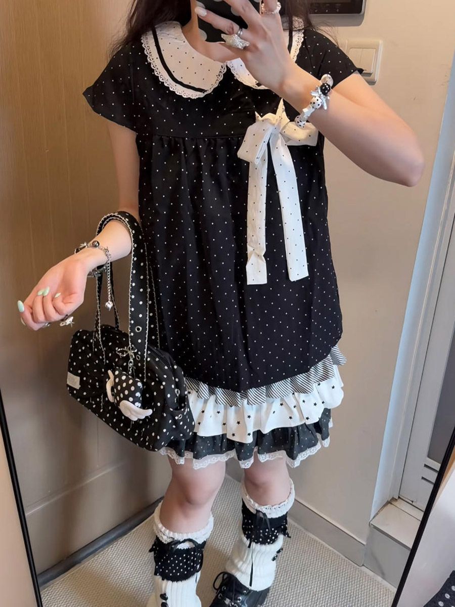 Y2K Kawaii Japanse Polka Dot 2 - Lace Ribbon Trim recensie en prijs