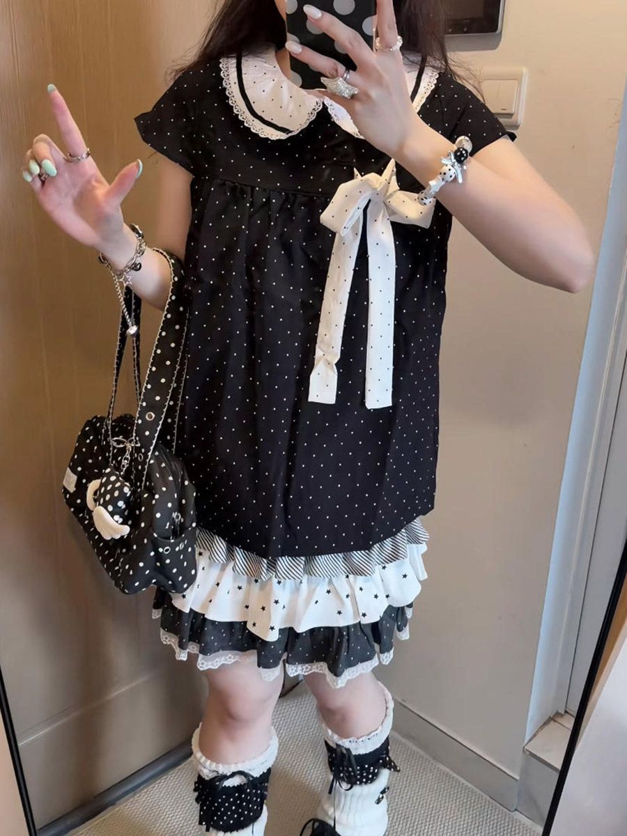 Y2K Kawaii Japanse Polka Dot 2 - Lace Ribbon Trim recensie en prijs