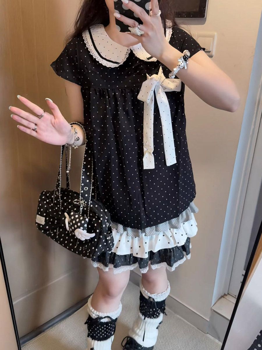 Y2K Kawaii Japanse Polka Dot 2 - Lace Ribbon Trim recensie en prijs