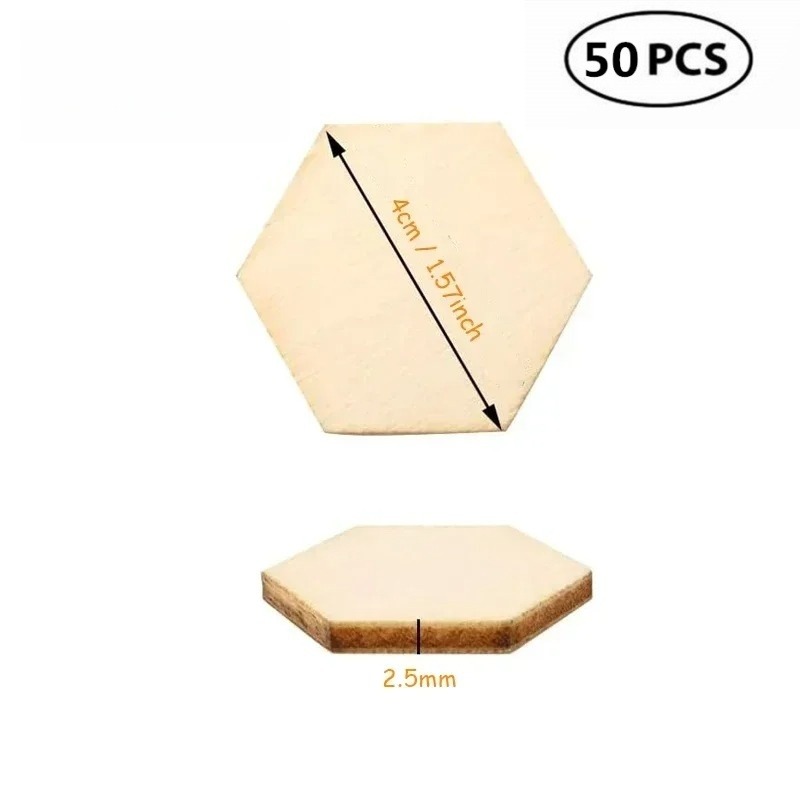 50 STKS 4 CM Onvoltooide Houte - Craft Embellishments recensie en prijs