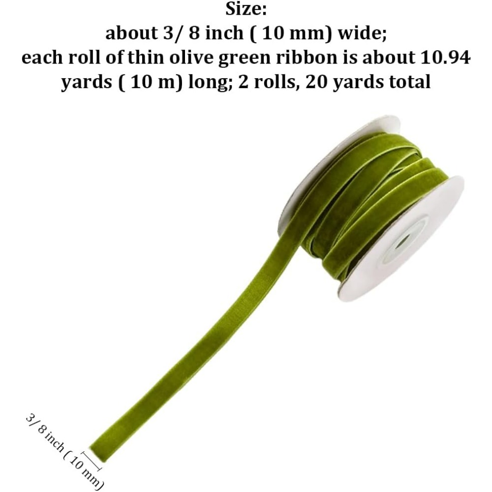 2 rollen 21,88 yards 3/8 inch  - Velvet Ribbon Roll recensie en prijs