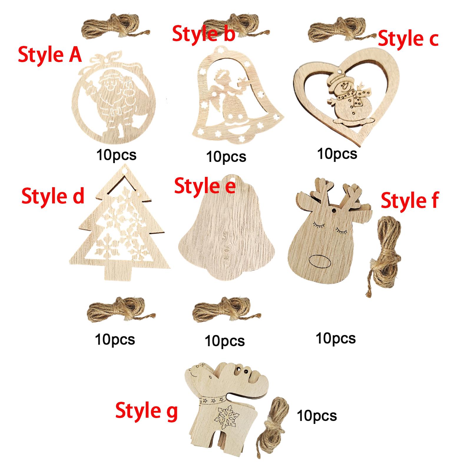 Onvoltooide houten uitsnijding - Christmas Craft Embellishment recensie en prijs