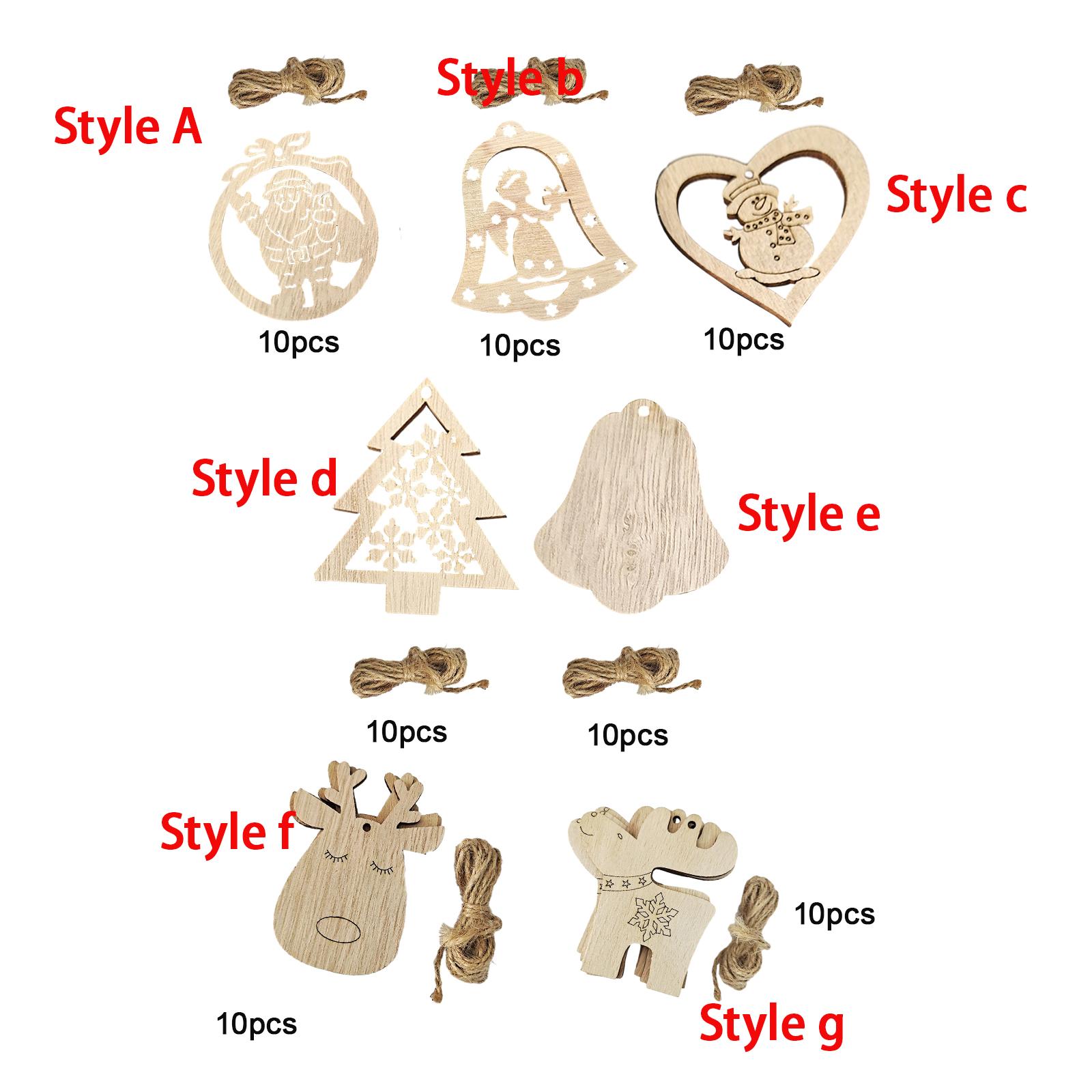 Onvoltooide houten uitsnijding - Christmas Craft Embellishment recensie en prijs