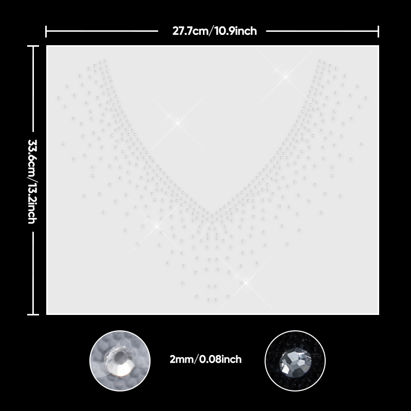 QIAO 1/2/4/6 stuks V-hals Glit - Hotfix Rhinestone Sheet recensie en prijs