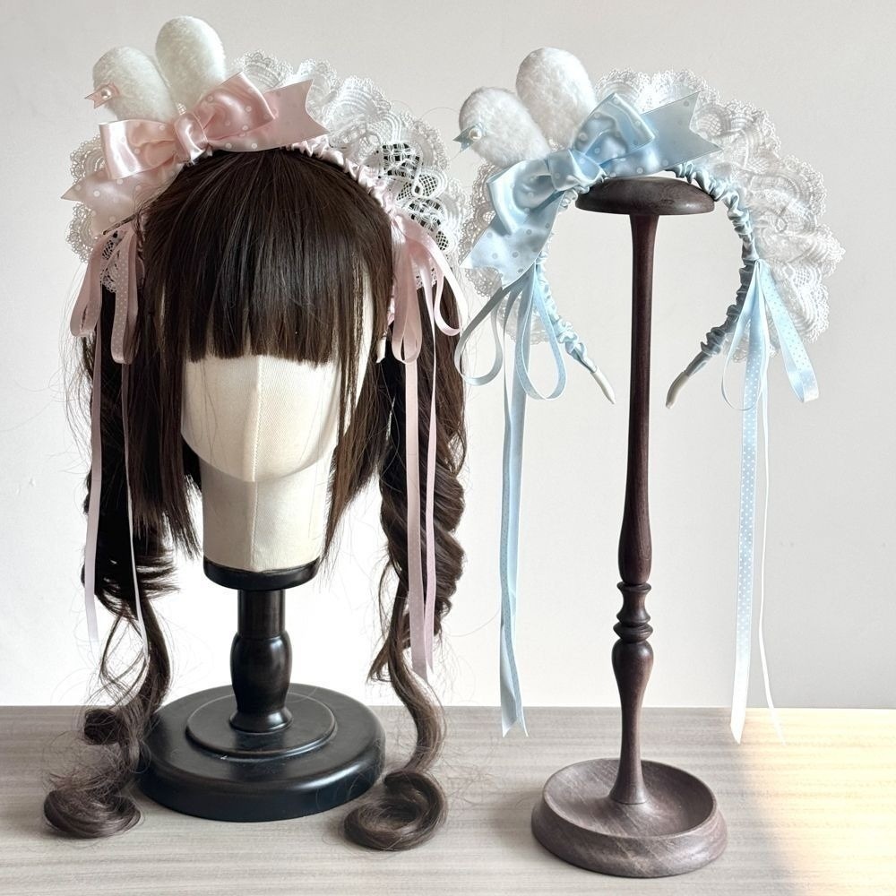Nieuwe Polka Dot Bow Bunny Ear - Lace Ribbon Trim recensie en prijs